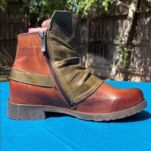 Jafa 2129 Olive & Brown Ankle Boots Size 37 - Picture 4 of 10